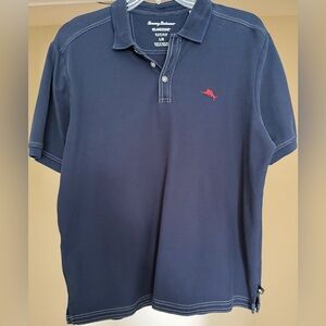 Tommy Bahama Dark Blue Polo with Red Logo
